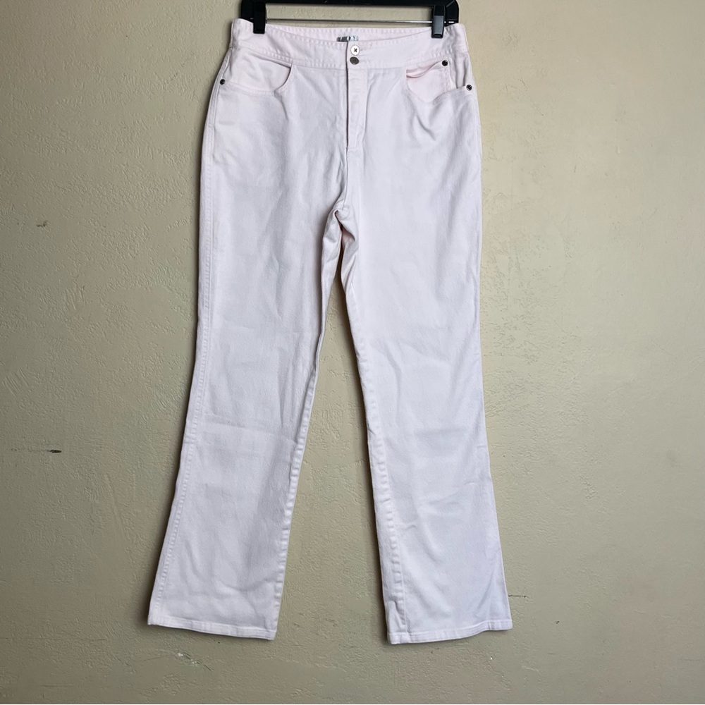 Chico's  Denim Slim Boot Cut Jeans‎ Women's Size 1.5 Pink Mid Rise 5-Pocket